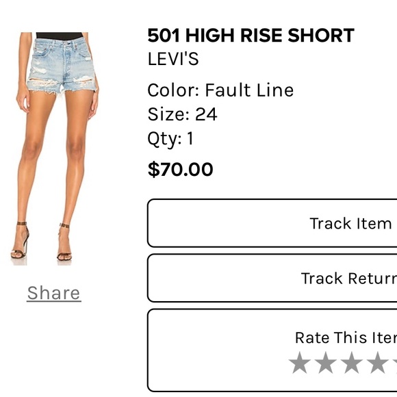 Levis 501 Distressed Shorts 24 - Picture 3 of 8